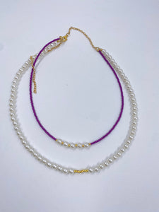 collar morado perla